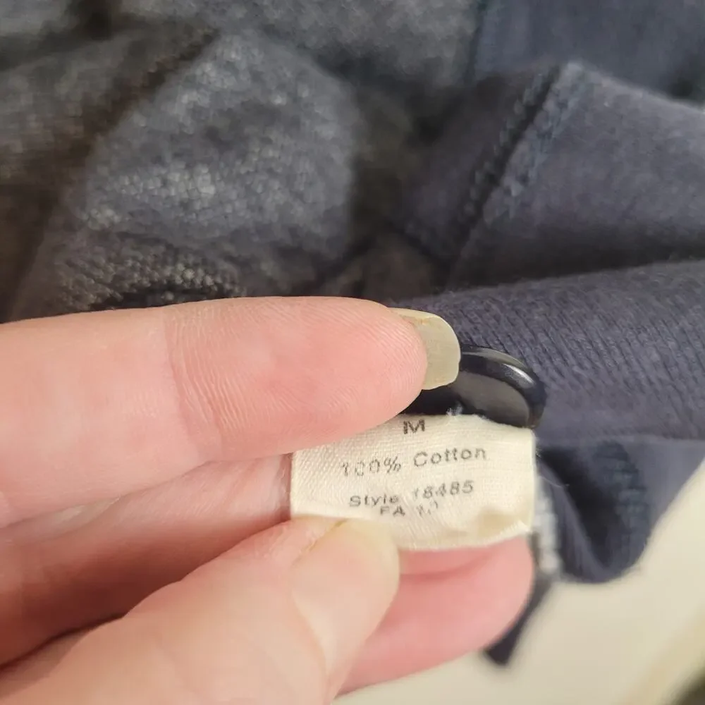 J.Crew Vintage Fleece grey shawl collar sweatshirt size medium Preppy Casual